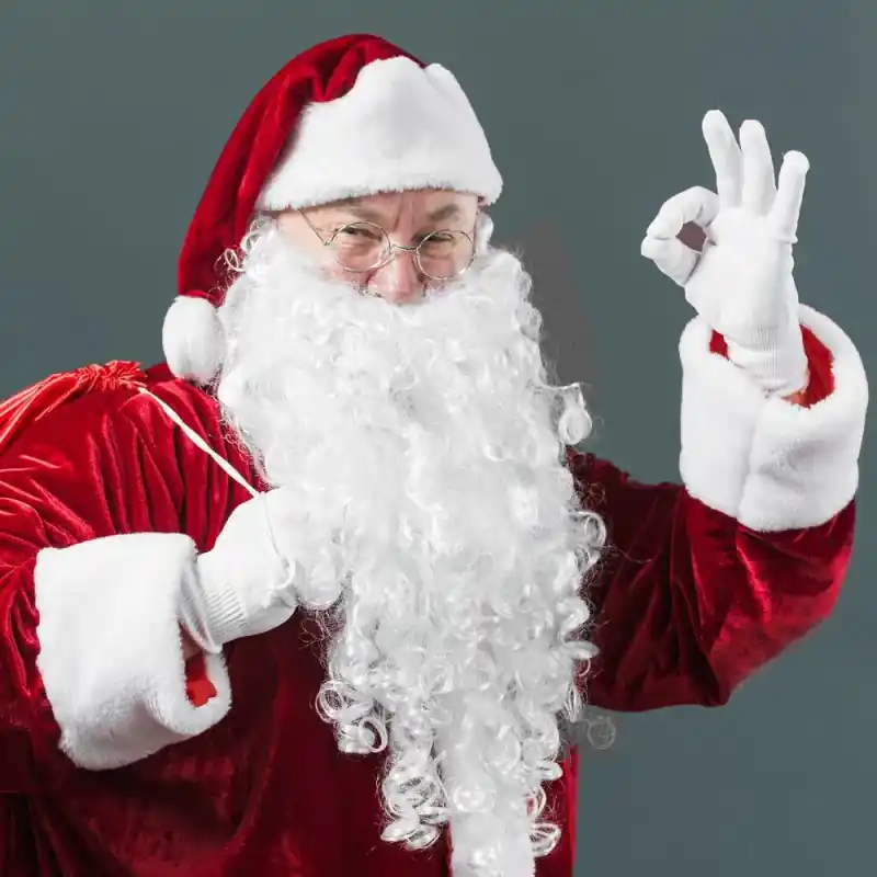 Cenový Hit Vousy Santa / Mikuláš 50 cm, bílé