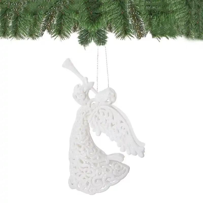 Must-Have Vánoční ozdoba - Anděl s trumpetou bílý, 17cm