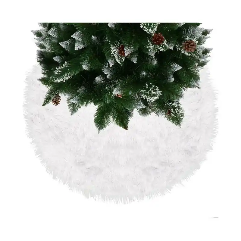 Omezená Nabídka Koberec pod vánoční stromeček 85 cm, bílý