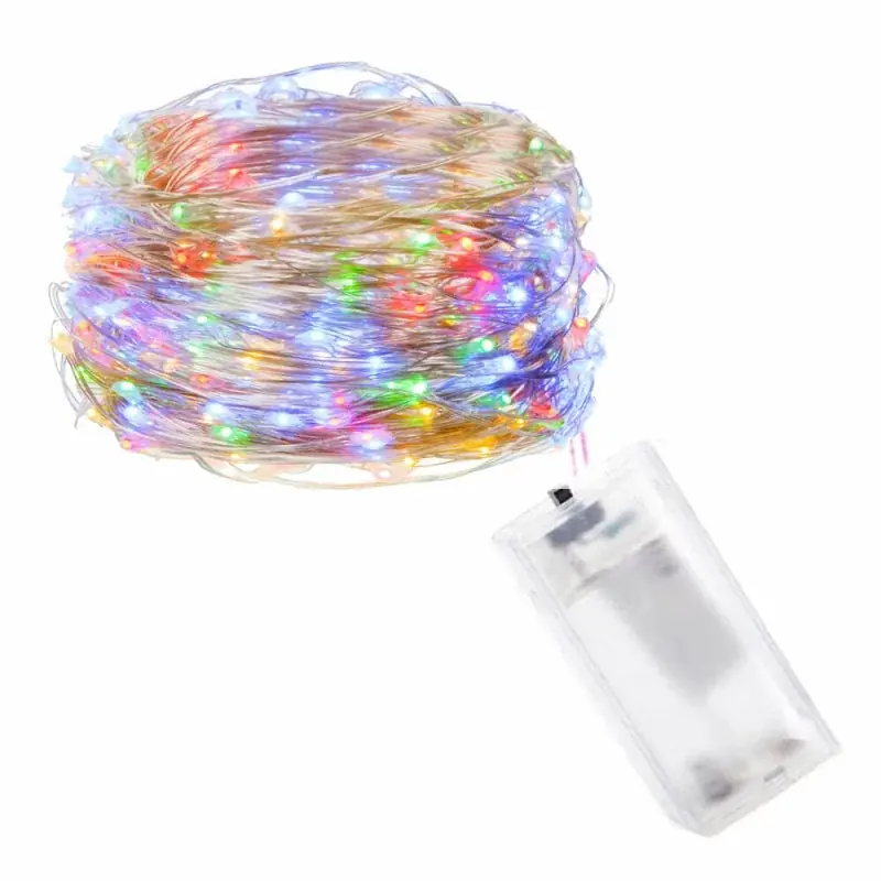 Přímo Od Výrobce LED řetěz Nano - 1m, 10LED, 2xAA, multicolor
