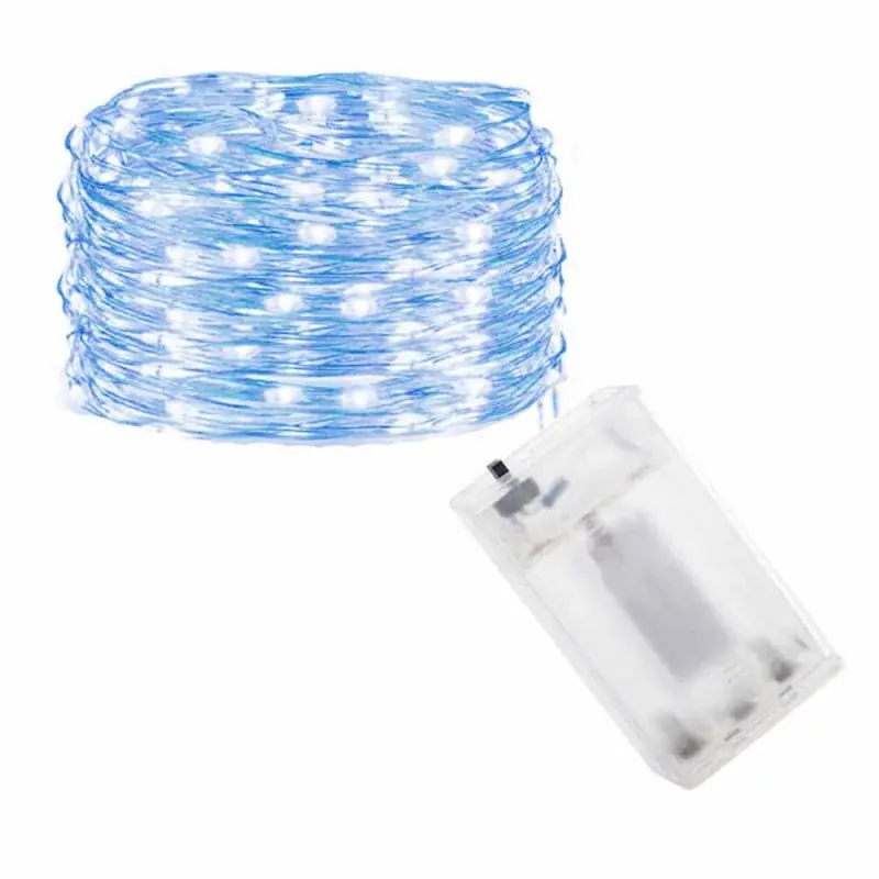 LED řetěz Nano - 5m, 50LED, 2xAA, modrá Must-Have