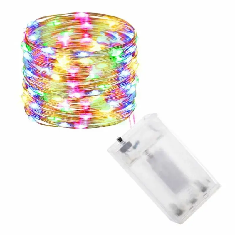 LED řetěz Nano - 10m, 100LED, 3xAA, multicolor Novinka