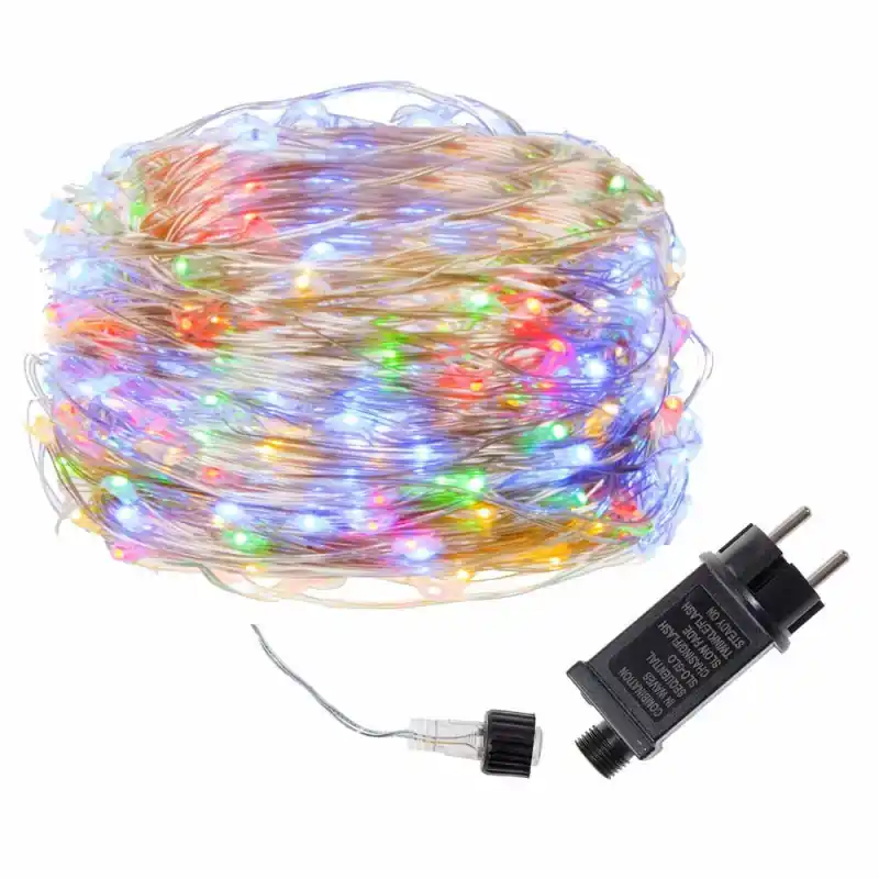 LED řetěz Nano - 20m, 200LED, 8 funkcí, IP44, multicolor Akční Cena