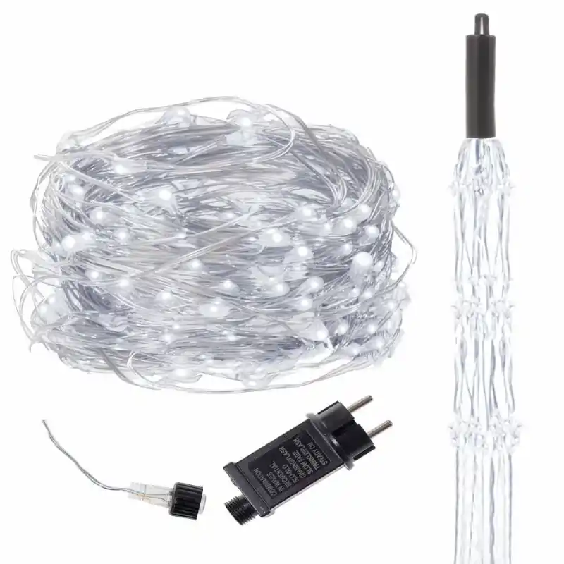 LED Nano Vodopád - 2m, 300LED, 8 funkcí, IP44, studená bílá Přímo Od Výrobce