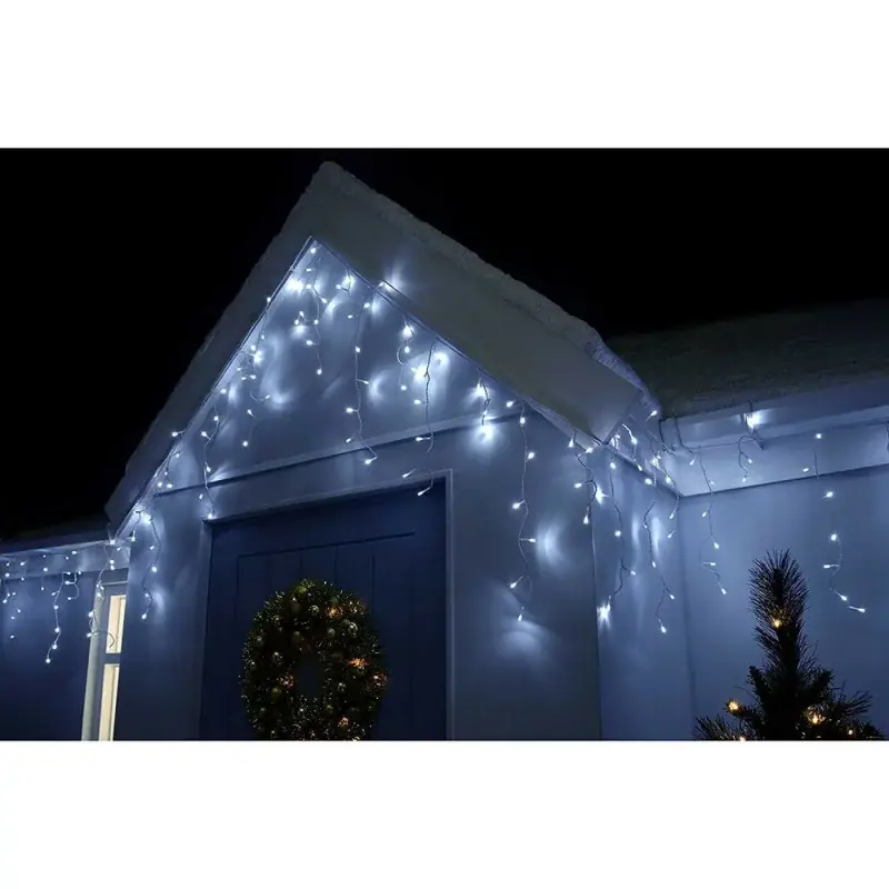 Horká Nabídka LED krápníky - 10,5m, 200LED, 8 funkcí, IP44, studená bílá