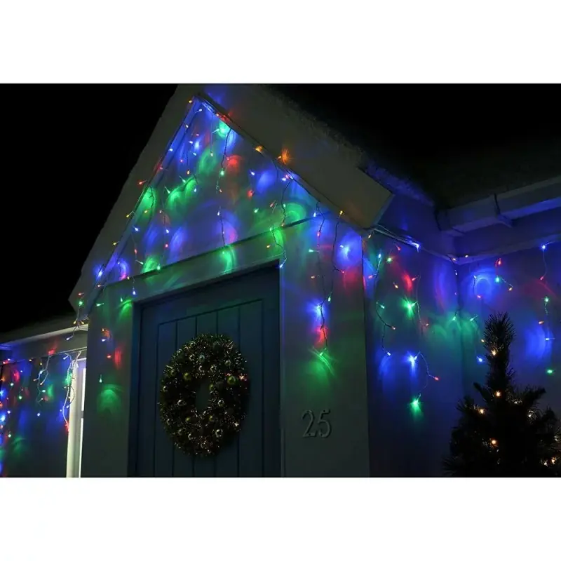 Levný LED krápníky - 14,5m, 300LED, 8 funkcí, IP44, multicolor