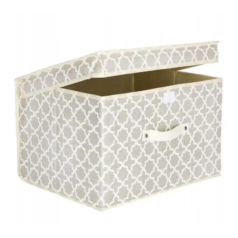 Akční Nabídka Úložný box 40x30x25 cm, béžový vzor SPRINGOS
