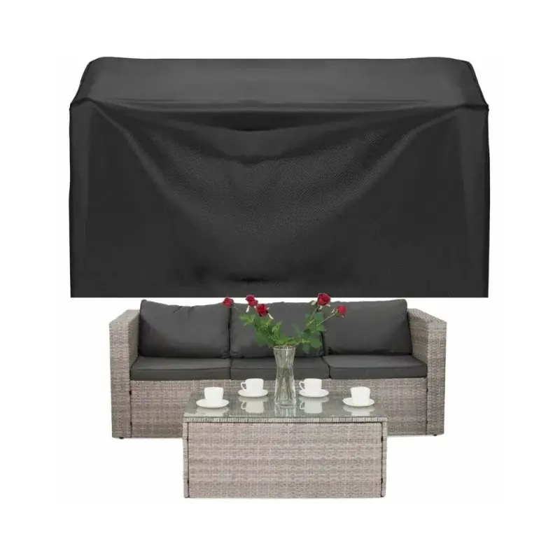 Expresní Doručení Kryt na zahradní nábytek 180x120x74 cm, černý SPRINGOS EXTERIO
