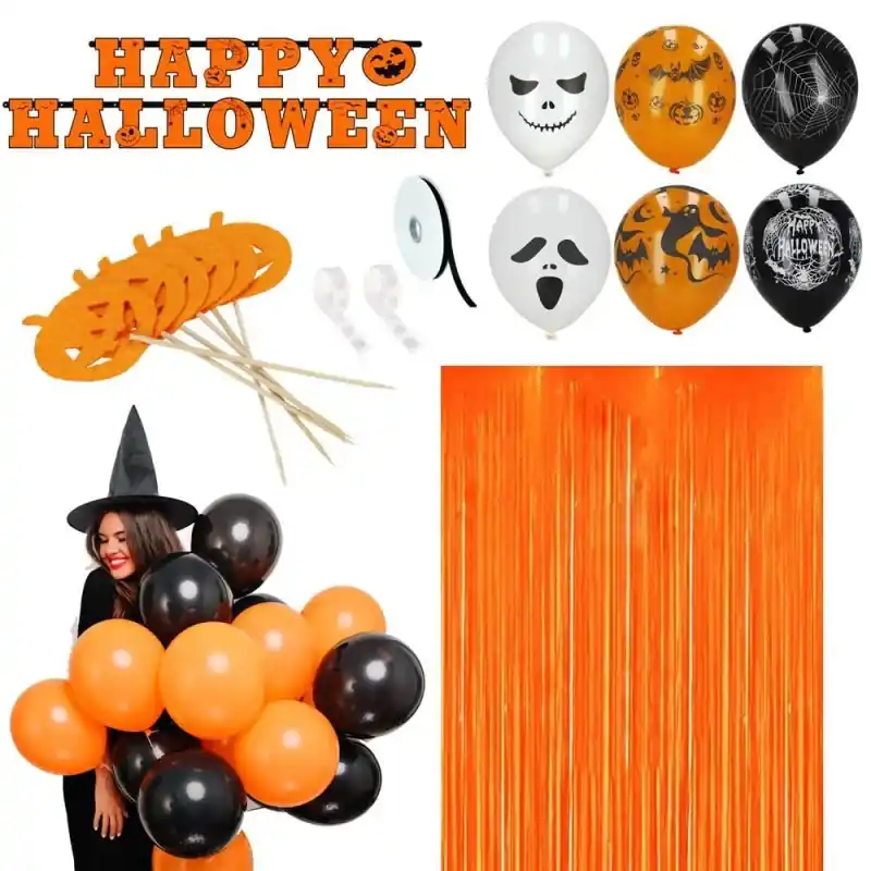 Ihned K Objednání Sada balónků HAPPY HALLOWEEN SPRINGOS HA5216 černo-oranžová