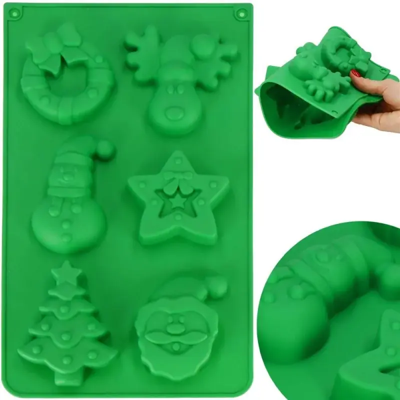 Nízká Cena Forma na cukroví silikonová 30x17 cm SPRINGOS KI0124 zelená