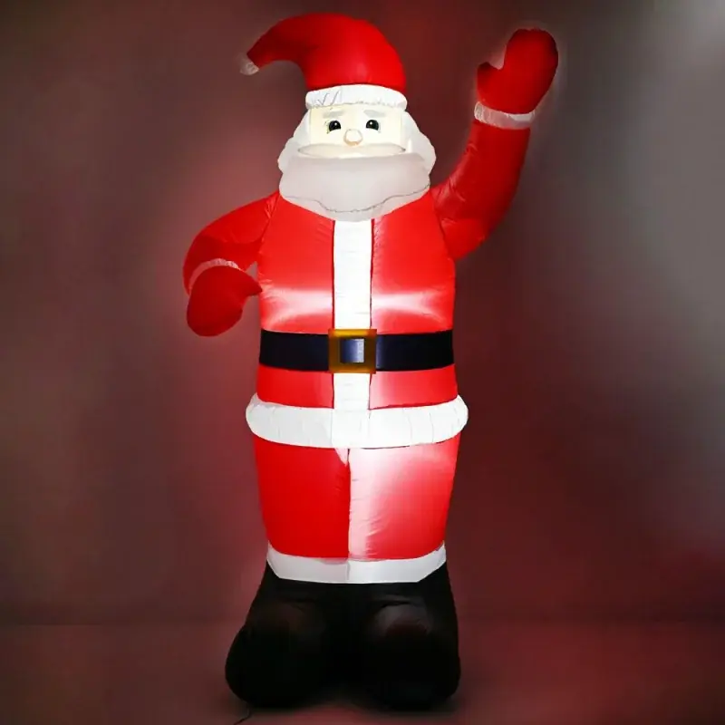 Výprodej LED nafukovací Santa Claus 180 cm, IP44, studená bílá