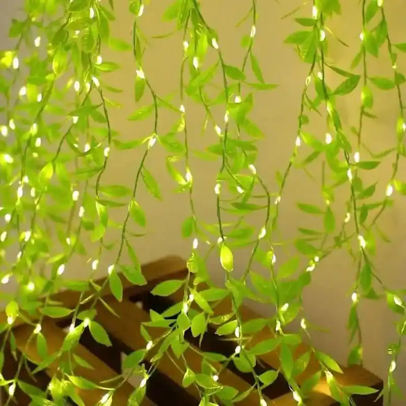 Jen Po Omezenou Doba LED závěs Lístky - 5,85x1,05m, 200LED, 8 funkcí, IP44, teplá bílá