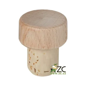 Ověřený Zátka T dřevěná přírodní průměr 18,5mm (top 30mm)
