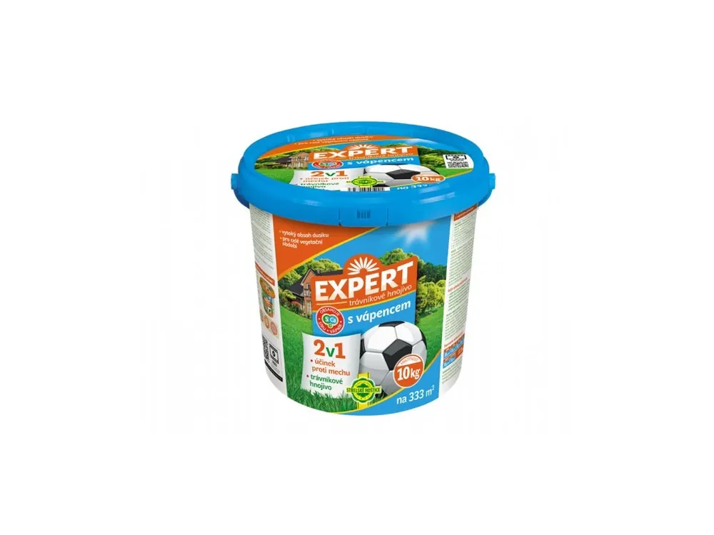 Hnojivo EXPERT krystalické 2v1 trávníkové s vápencem 10kg Oblíbený