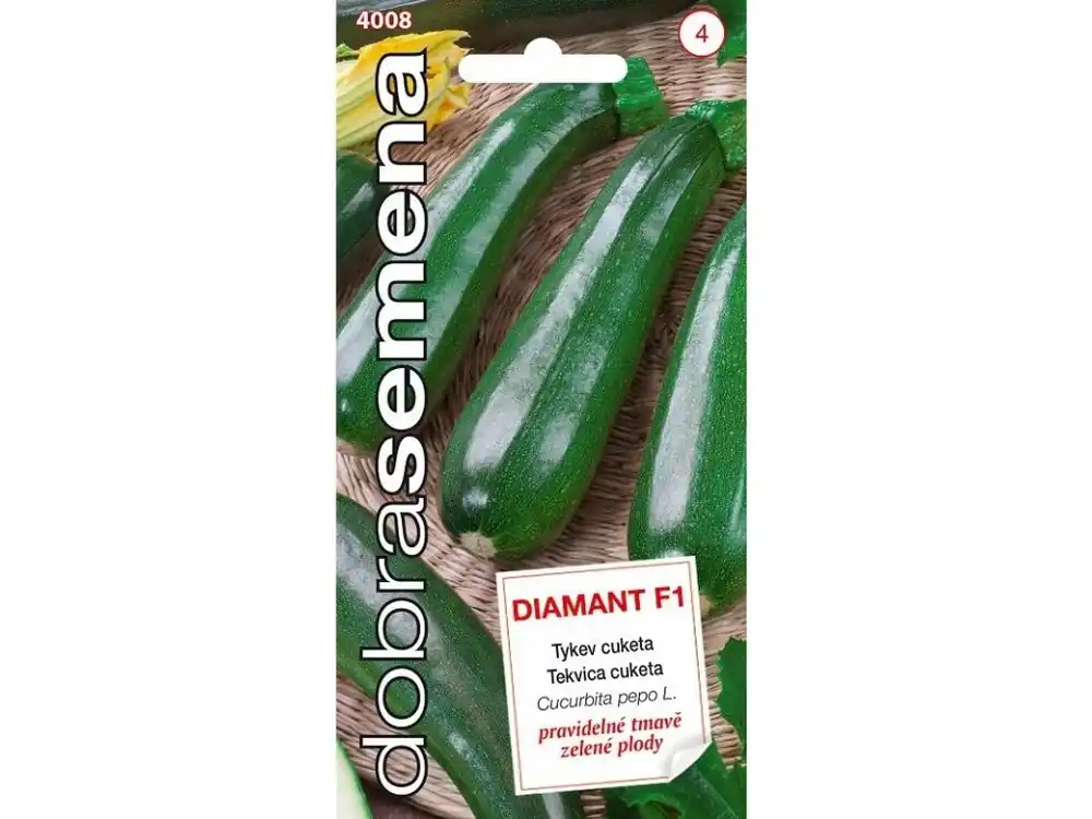 Koupit Online Tykev cuketa - Diamant F1, zelená 1,5g - DOBRÁ SEMENA