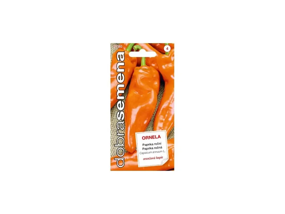 Paprika zeleninová Ornela, kapie oranžová 0,5g - DOBRÁ SEMENA Značkový