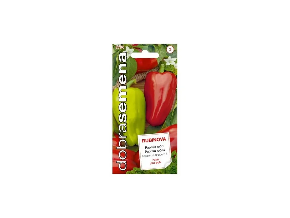 Paprika zeleninová Rubinova, pole 0,5g - DOBRÁ SEMENA Objednat Nyní