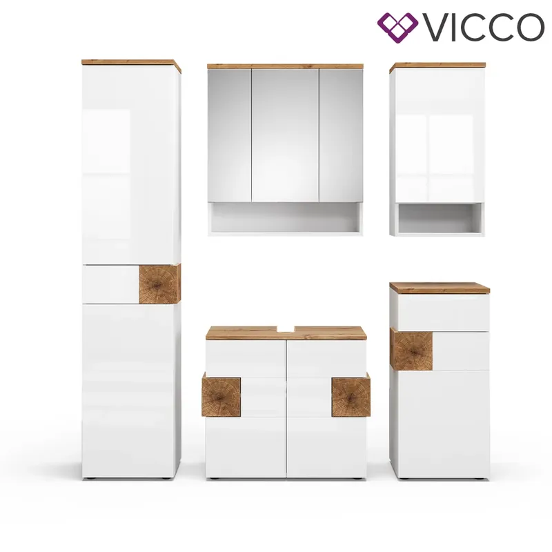Sada koupelnového nábytku Eden Bílá 5 dílů Vicco Omezená Nabídka