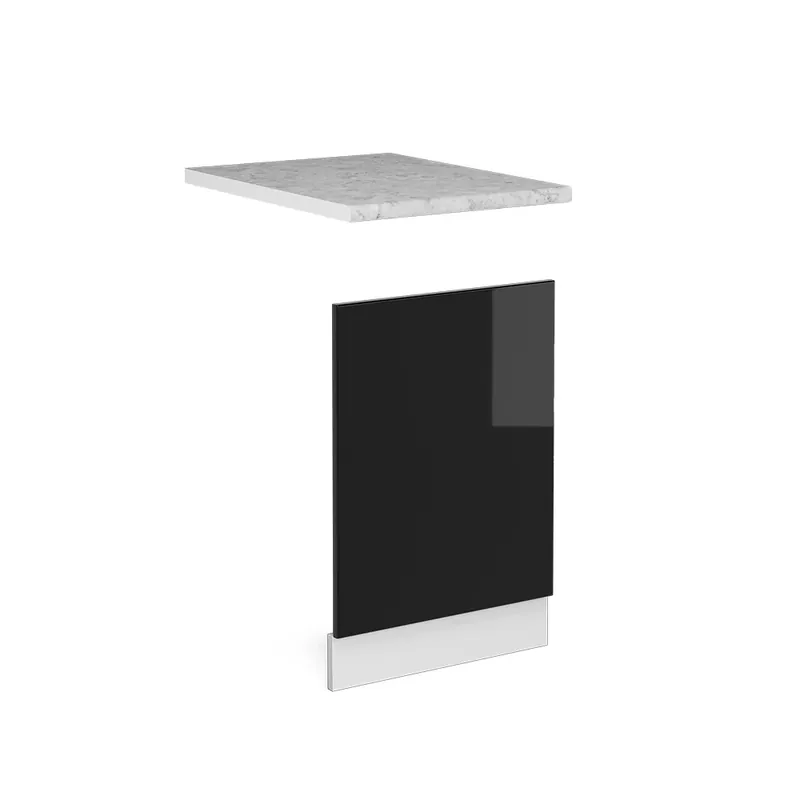 Přední panel R-Line Černý vysoký lesk 45 cm s pracovní deskou Vicco Ověřený