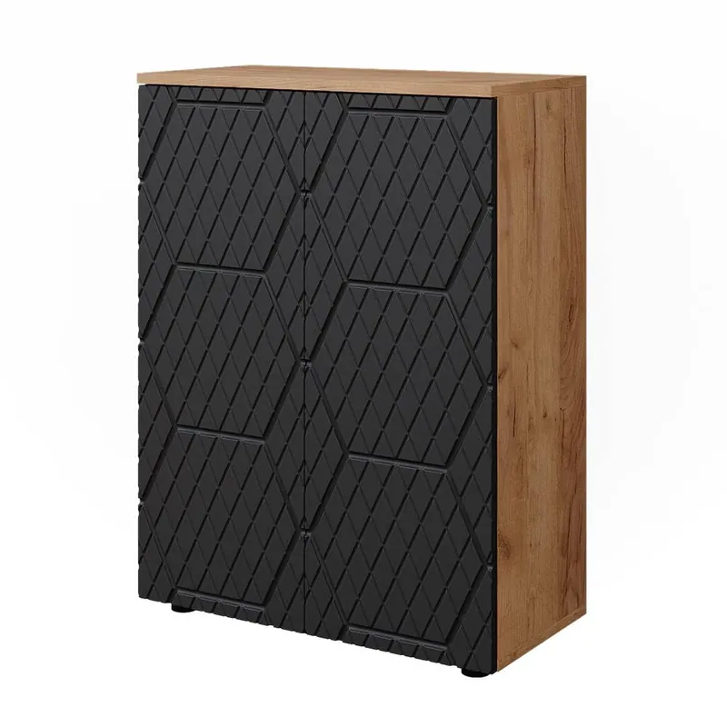 Super Cena Midi skříňka Irma Antracit se strukturou včelí plástve 60 x 81 cm Vicco