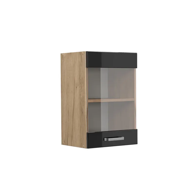 Skleněná kuchyňská skříňka R-Line Černý vysoký lesk 40 cm Vicco Speciální Cena