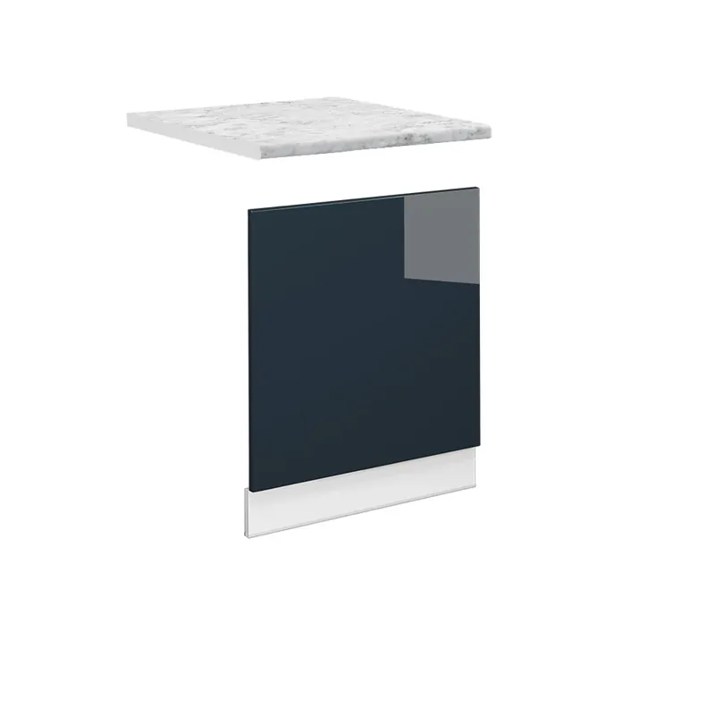 Přední panel Fame-Line Tmavě modrá s vysokým leskem 60 cm , PD Mramor Vicco Aktuální