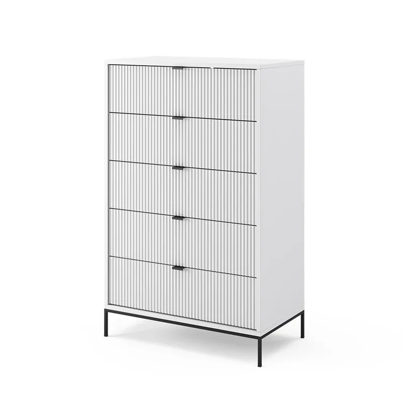 Cenová Bomba Komoda Eliza Bílá 76 x 120 cm s 5 zásuvkami Vicco