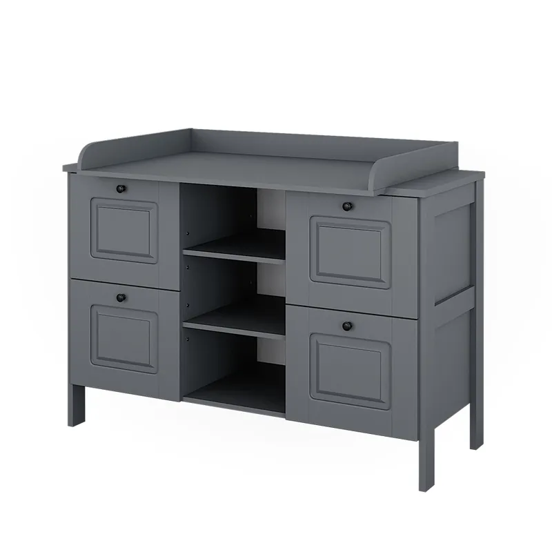 Přebalovací pult Ajaton Šedá 133 x 98.4 cm se 4 zásuvkami Vitalispa Značkový