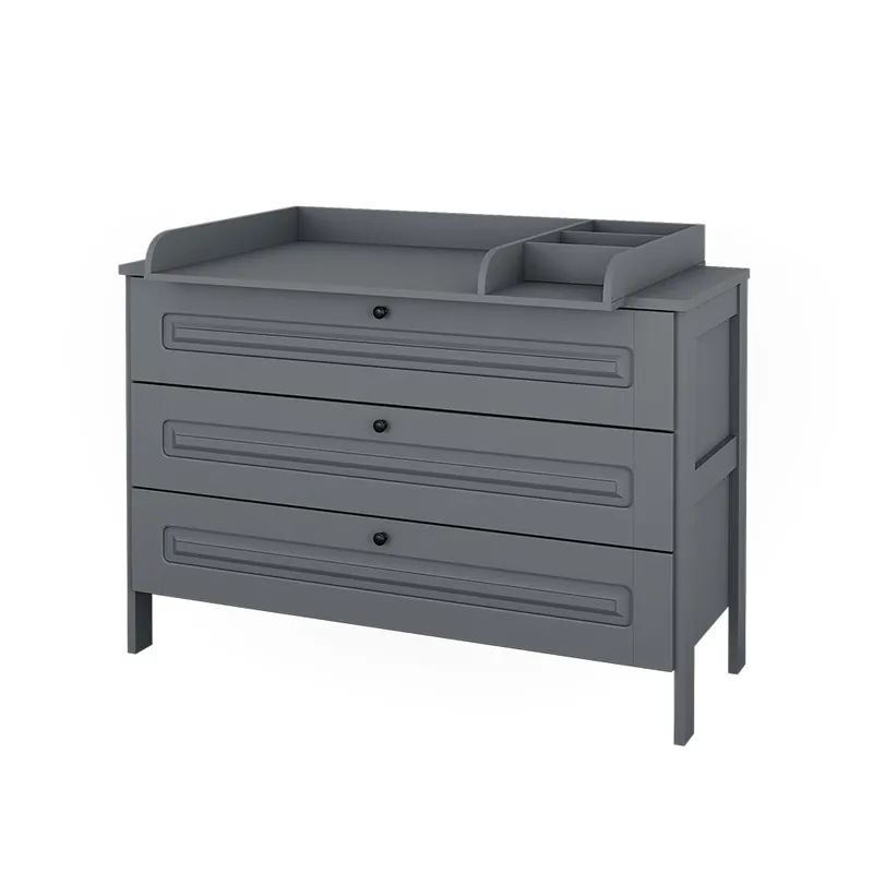 Přebalovací pult Ajaton Šedá 133 x 98.4 cm se 3 zásuvkami Vitalispa Bezpečná Platba
