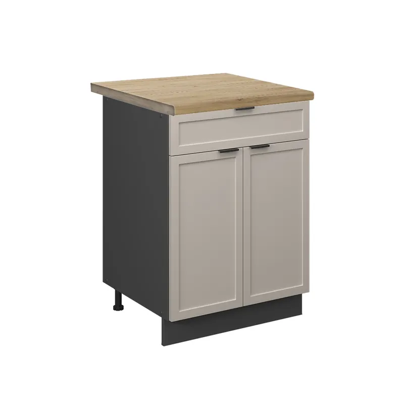 Spodní skříňka kuchyňské linky Fame-Line GreyBeige 60 cm se zásuvkou, PD Dub Vicco Vysoce Kvalitní