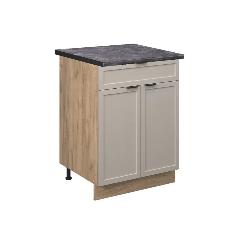 Cenová Bomba Spodní skříňka kuchyňské linky Fame-Line GreyBeige 60 cm se zásuvkou, PD Antracit Vicco