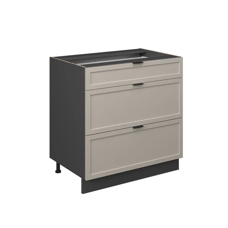 Výhodná Nabídka Spodní skříňka kuchyňské linky Fame-Line GreyBeige 80 cm se 3 zásuvkami, bez pracovní desky Vicco