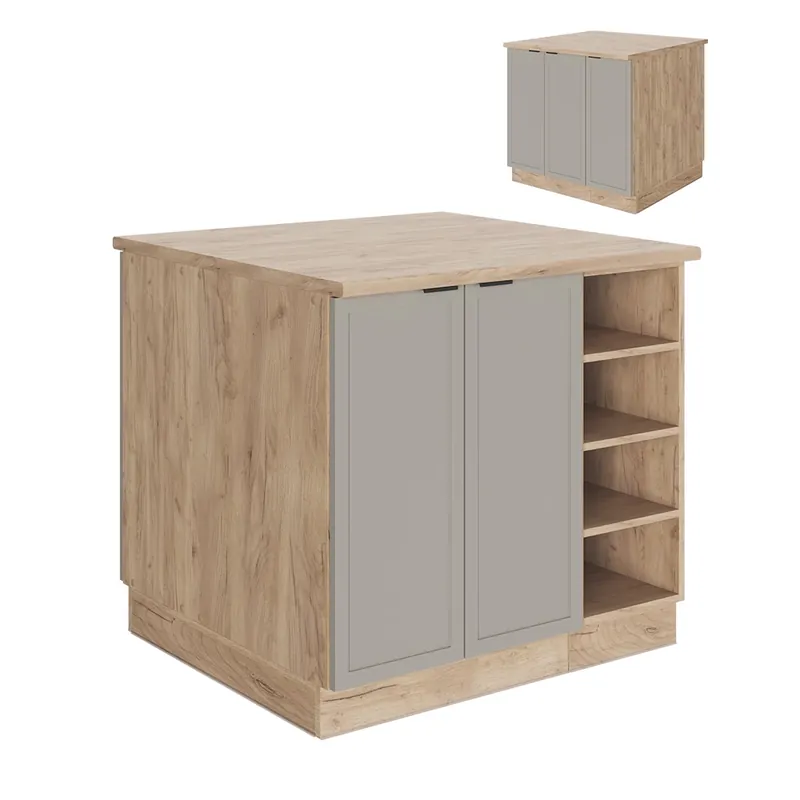 Kuchyňský ostrov Fame-Line GreyBeige 90 cm bez pracovní desky Vicco Akční Nabídka