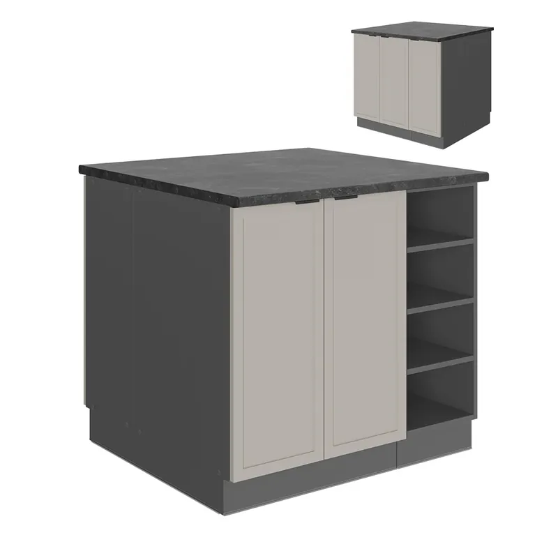 Autentický Kuchyňský ostrov Fame-Line GreyBeige 90 cm bez pracovní desky Vicco