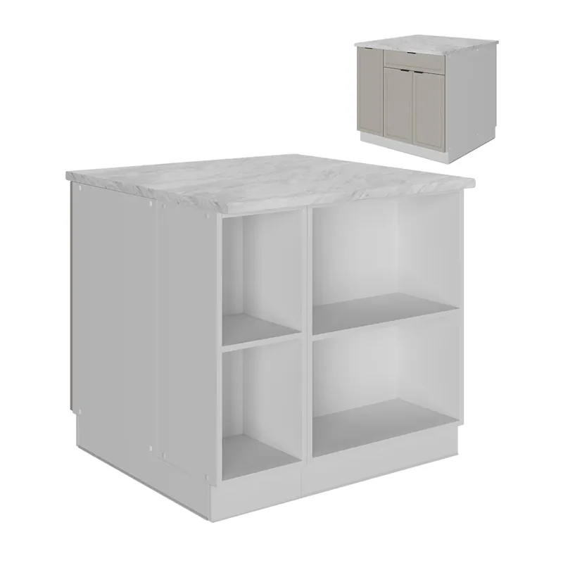Kuchyňský ostrov Fame-Line GreyBeige 90 cm se zásuvkou, bez pracovní desky Vicco Super Cena