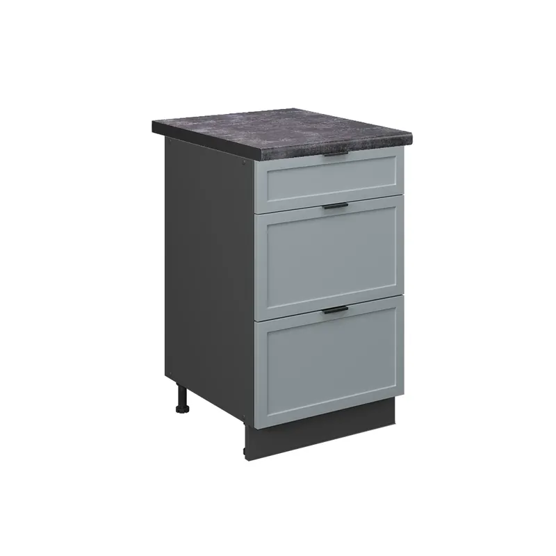 Nejlepší Volba Spodní skříňka kuchyňské linky Fame-Line Světle modrošedá/Antracit 50 cm, PD Antracit Vicco