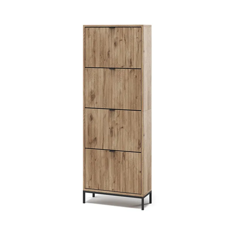 Botník na boty Eliza Dub Viking 60 x 168 cm se 4 sklopnými zásuvkami Vicco Finální Výprodej