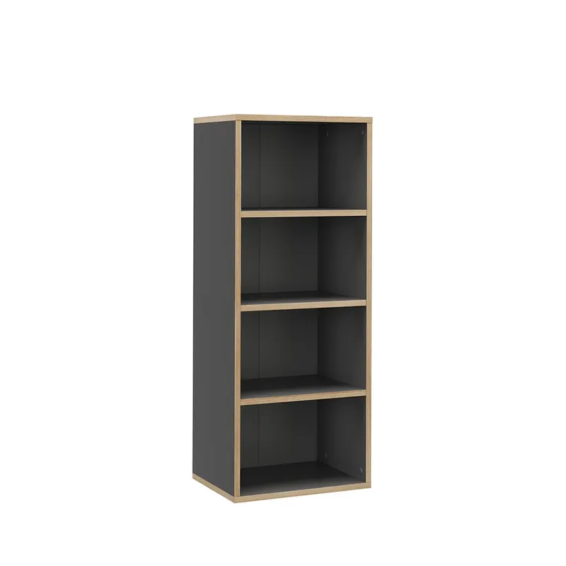 Nová Kolekce Knihovna Tetrix Antracit 40 x 100 cm se 4 přihrádkami Vicco