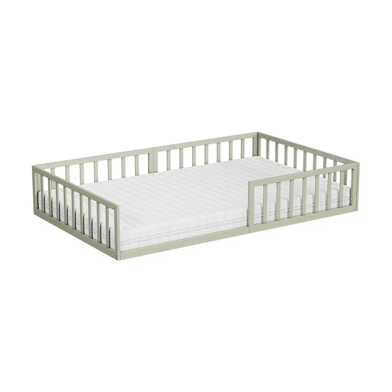 Dětská postel Minno Greige 120x200 s matrací Vitalispa Sleva