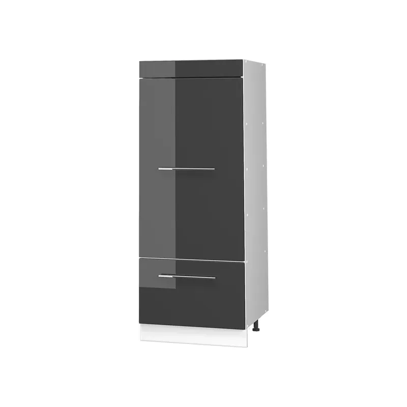 Speciální Cena Kuchyňská spížní skříň Fame-Line Antracitový vysoký lesk/Bílá 60 cm Vicco