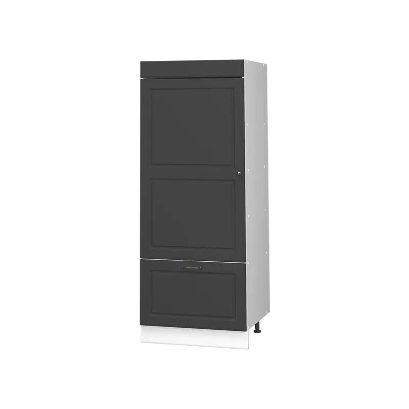 Vrácení Zdarma Kuchyňská spížní skříň Fame-Line Anthrazit-Gold Landhaus/Bílá 60 cm Vicco