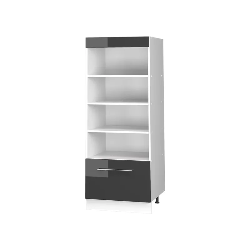 Rychlé Dodání Kuchyňský regál Fame-Line Antracitový vysoký lesk/Bílá 60 cm Vicco