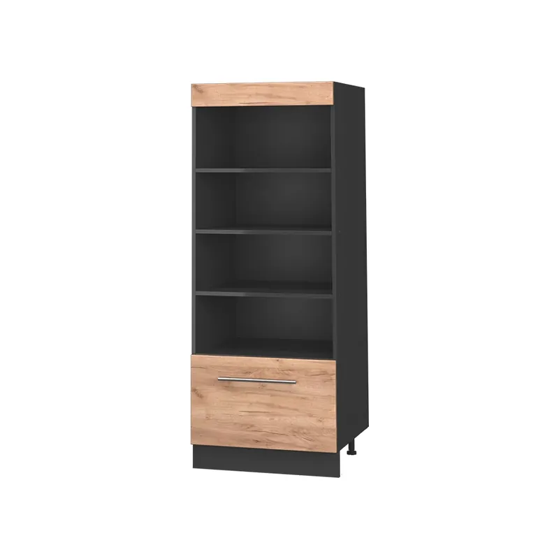 Značkový Kuchyňský regál Fame-Line Zlatý mocný dub/Antracit 60 cm Vicco
