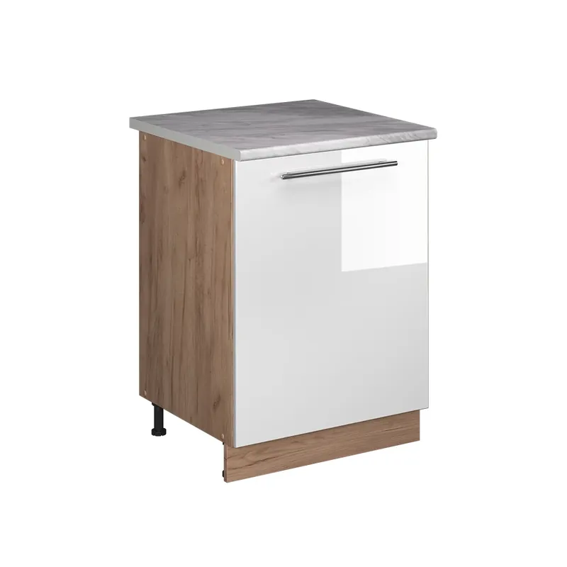 Skříňka pod dřez Fame-Line Bílá vysoký lesk/Zlatý mocný dub 60 cm Vicco Top Prodej