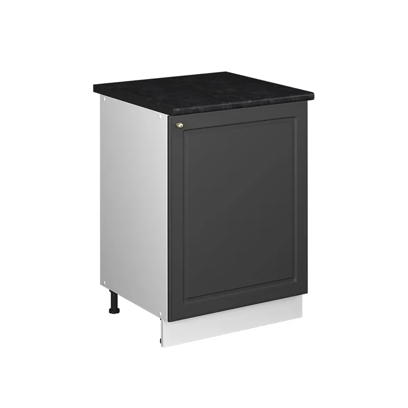 Nejlepší Volba Spodní skříňka kuchyňské linky Fame-Line Anthrazit-Gold Landhaus/Bílá 60 cm 1 dvířka s pracovní deskou Vicco