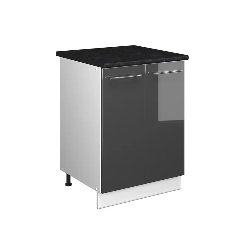 Tovární Cena Skříňka pod dřez Fame-Line Antracitový vysoký lesk/Bílá 60 cm Vicco