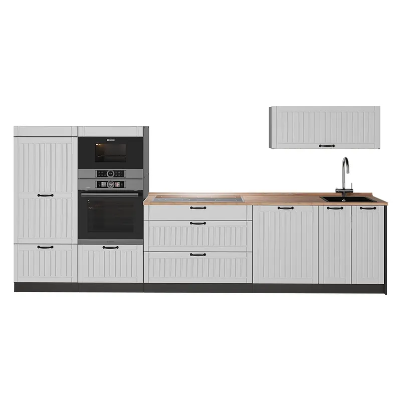 Kuchyňský kout Fame-Line Bílý venkovský dům/Antracit 340 cm, PD Dub Vicco Tovární Cena
