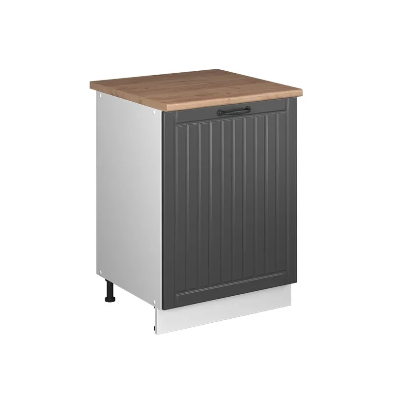 Nejlepší Volba Spodní skříňka kuchyňské linky Fame-Line Tmavě šedá/Bílá 60 cm 1 dvířka s pracovní deskou Vicco