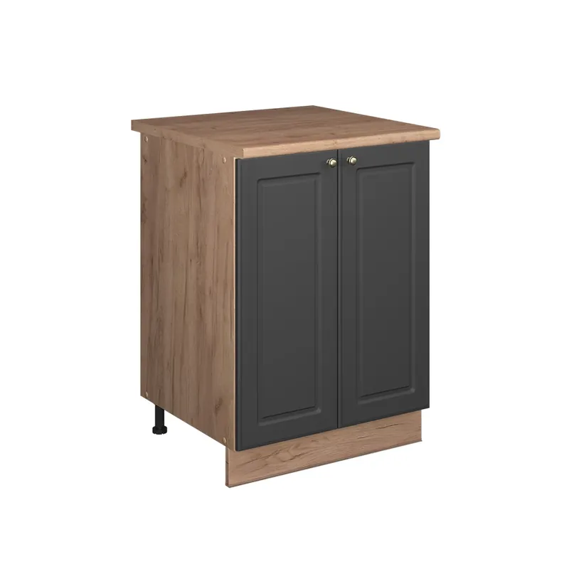 Výhodná Nabídka Skříňka pod dřez Fame-Line Anthrazit-Gold Landhaus/Zlatý mocný dub 60 cm Vicco