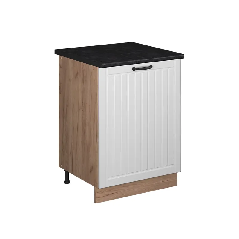Vysoce Kvalitní Spodní skříňka kuchyňské linky Fame-Line Bílý venkovský dům/Zlatý mocný dub 60 cm 1 dvířka s pracovní deskou Vicco